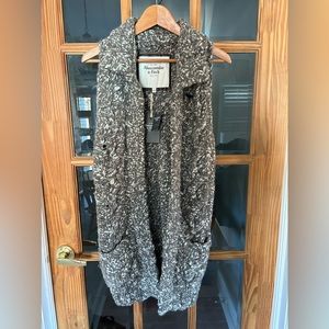 Abercrombie & Fitch Wool Long Vest, Size Small